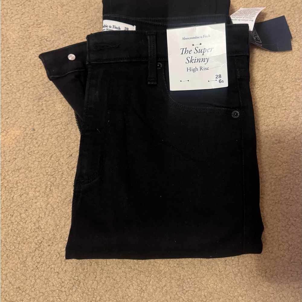 Abercrombie & Fitch Women’s Black Super Skinny High Rise Jeans